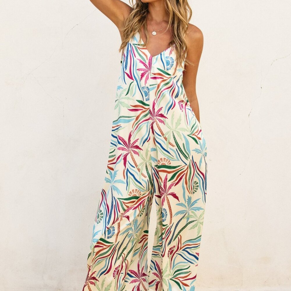 Palm Silky Jumper / Jumpsuit
